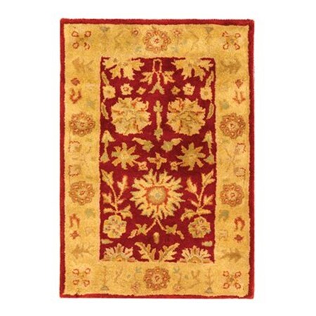 Safavieh 2 ft. - 6 in. x 4 ft. Accent- Traditional Heritage Red And Gold Hand Tufted Rug HG813A-24